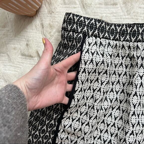 J. Crew Textured Black & White Block Print Skirt - Picture 5 of 8